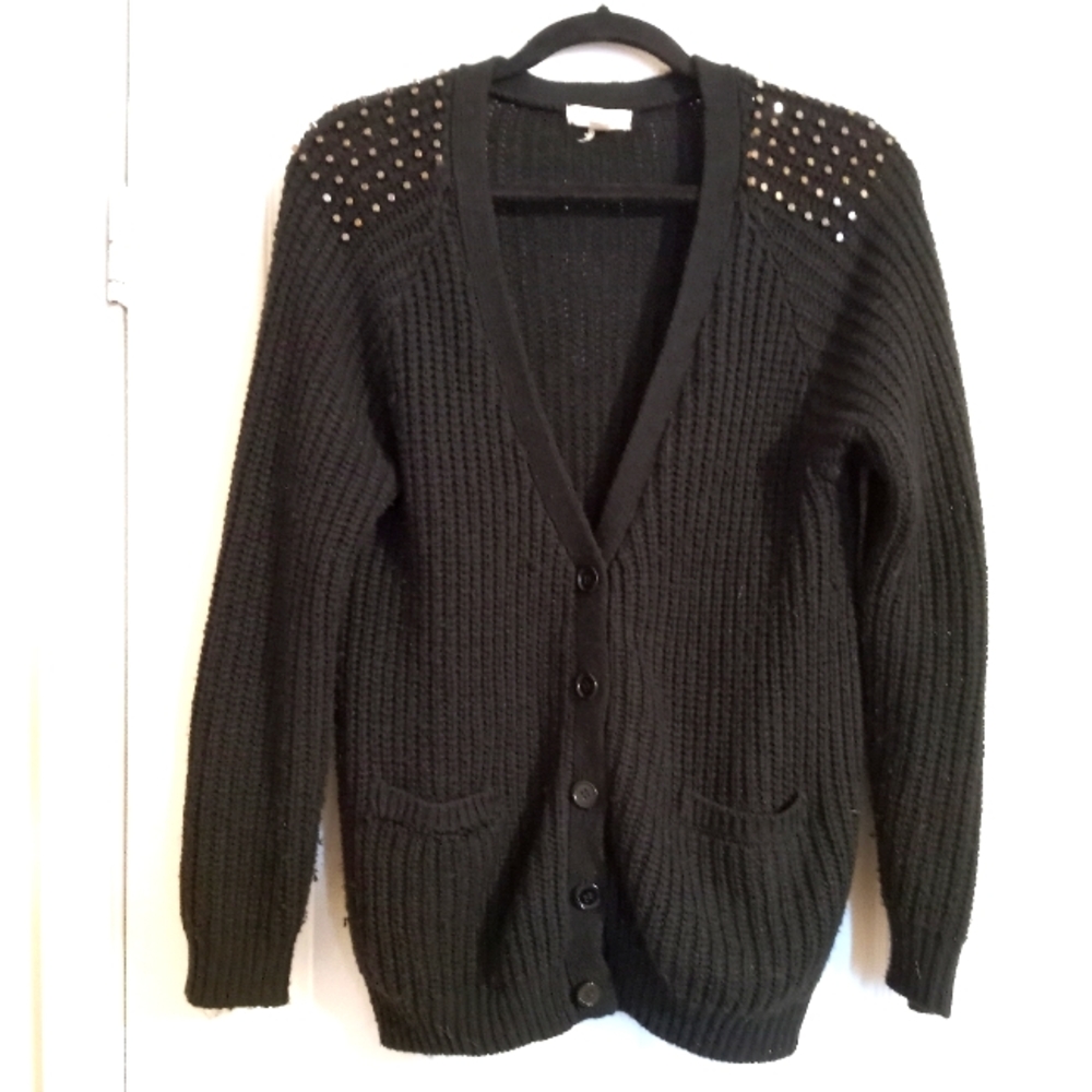 Black knitted Cardigan Large